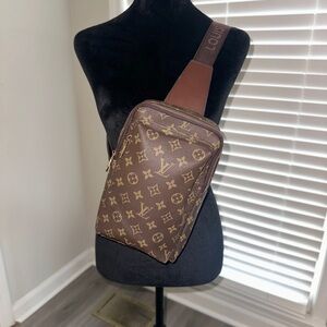 LV Look Alike Brown Monogram Crossbody Bag